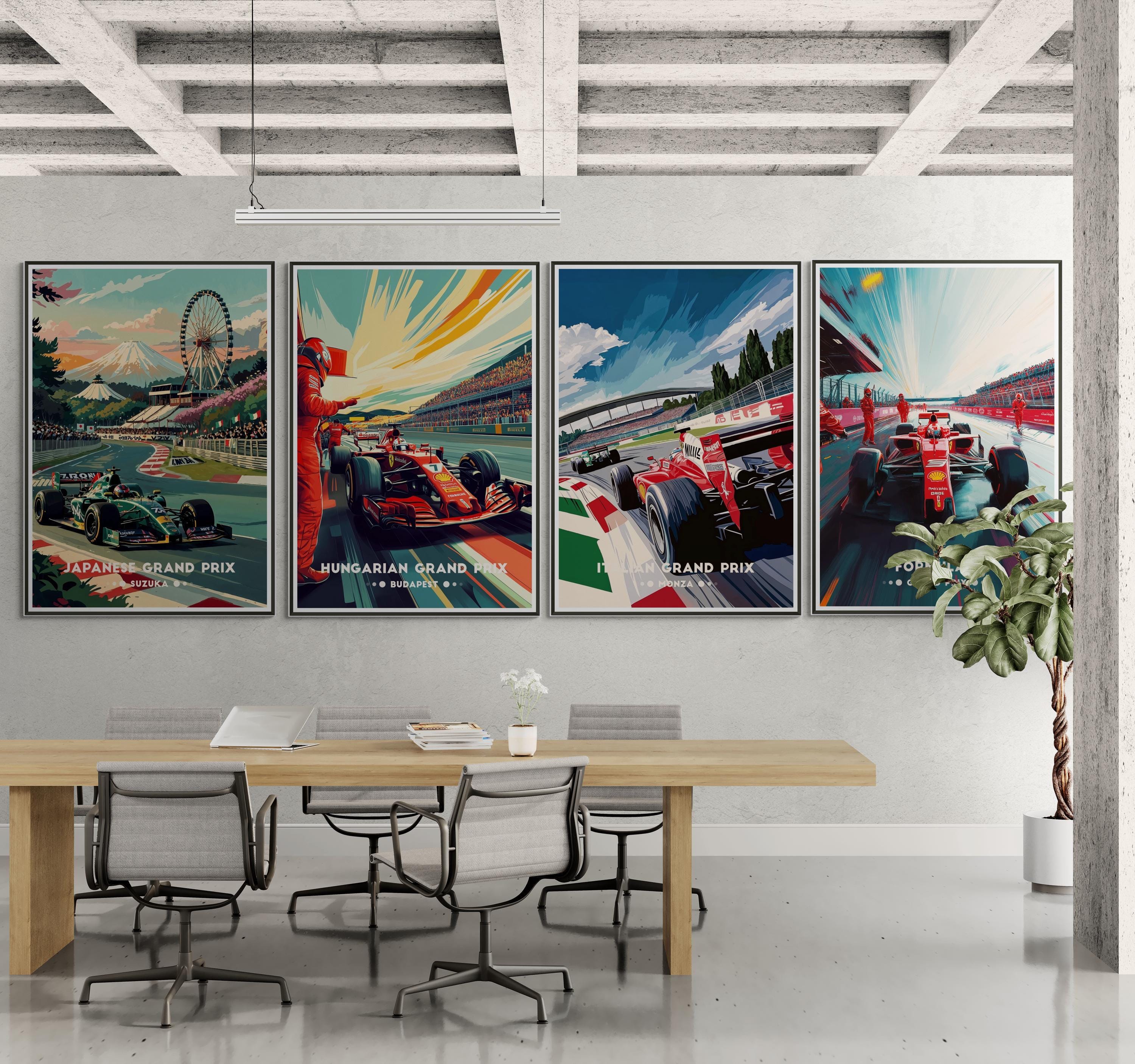 Japanese Grand Prix Poster: Suzuka F1 Racing Art Print - Etsy