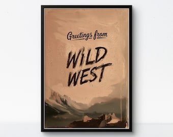 The Old West 全巻 西部開拓 ヴィンテージ 1874年の西部開拓地図 – アメリカ開拓史の版画 | 西部開拓時代の壁画