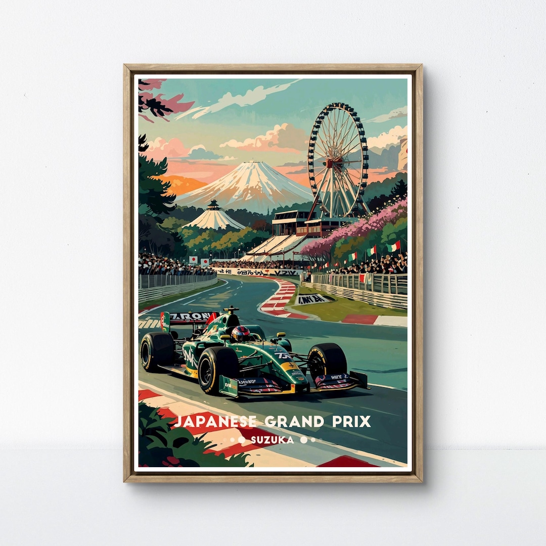 Japanese Grand Prix Poster: Suzuka F1 Racing Art Print - Etsy
