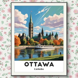 Ottawa Kanada Poster -Armand Hill am Kanal - Canada Wall Art