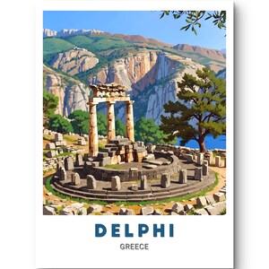 Delphi Poster - Stunning Ancient Ruins of Delphi, Greece Art Print ...