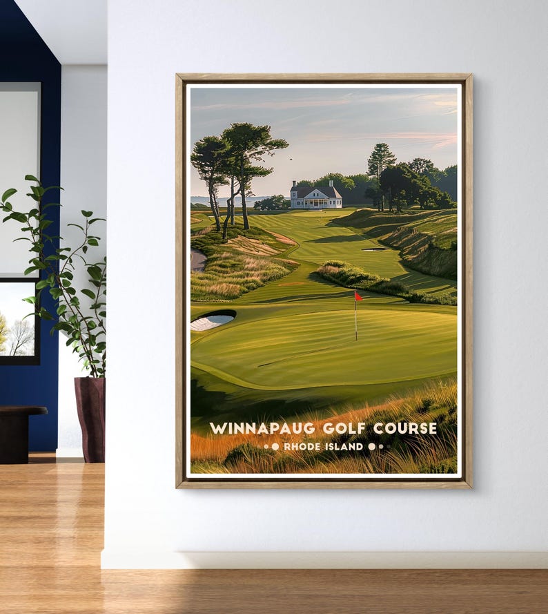 Winnapaug Golf Poster: Rhode Island Coastal Course Print image 16