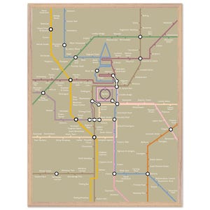 Big Ben & London U-Bahn Map Poster - Stilvolle, urbane Kunst, minimalistischer britischer Wanddruck