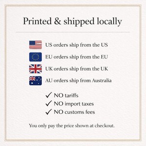 Printed & shipped locally