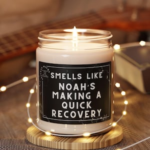 Injury Recovery Gift Custom Candle Cancer Surgery Grief Sick Care Package Addiction Kit Gifts Get Well Soon Basket for Woman Hysterectomy