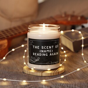 The Scent Of  Reading Again Custom Funny Candle, Unique Gift, Bookworm Gift, Gift For Her, Scented Wax Candle, Reading Writing Book Gift