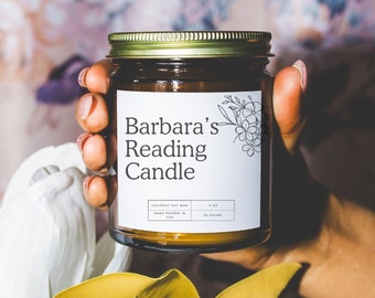 Personalized Bookish Candle, Literary Candles, Gift For Book Lover, Book Themed Candles, Coconut Soy Candle, Library Candle, Custom Candle