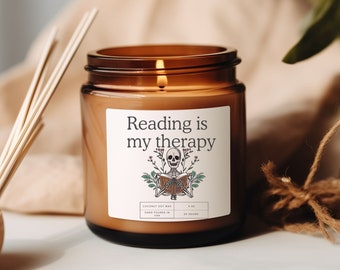 Bookish candles, Library candles, Literary candles, book lover gift, Bookish gifts, Dark academia candle, reading candle, Book themed candle