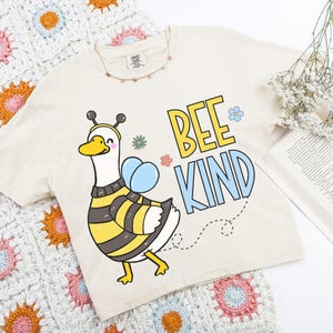 Bee Kind Spring Goose PNG | Cute Goose with Flowers | Spring Sublimation Design |Kindness Animal Clipart | Printable PNG