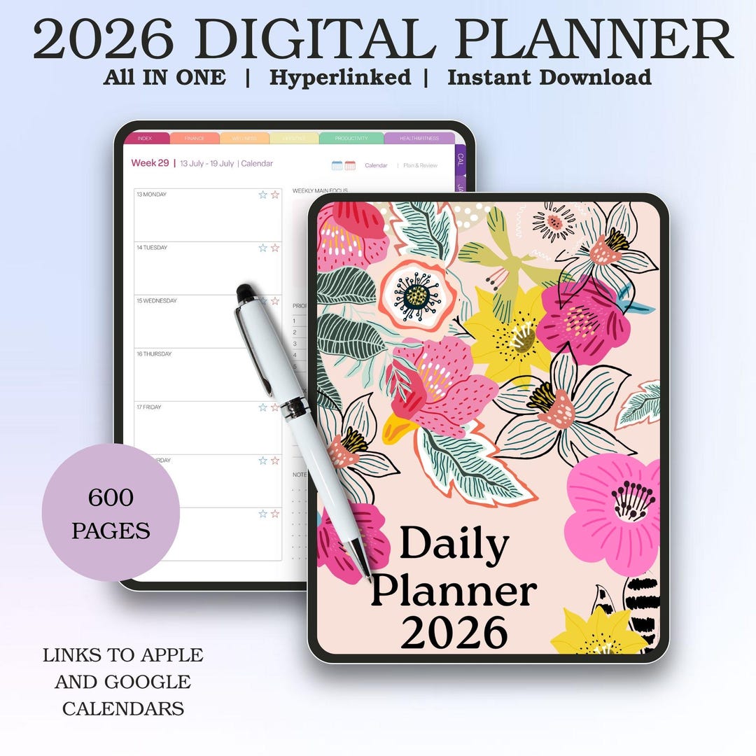 All-in-one Digital Planner 2026 | Digital Journal | Goals, Wellness ...