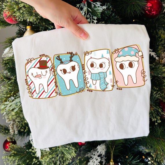 Dental Christmas PNG, Dentist Holiday Digital Download, Trendy Christmas Design Clipart