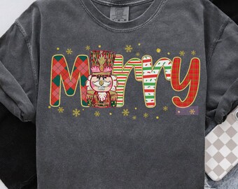 Joyeux Noël PNG, sublimation de Noël mignon, téléchargement immédiat de casse-noisette de fausses paillettes, téléchargement numérique de vacances, svg tendance Noël de Noël