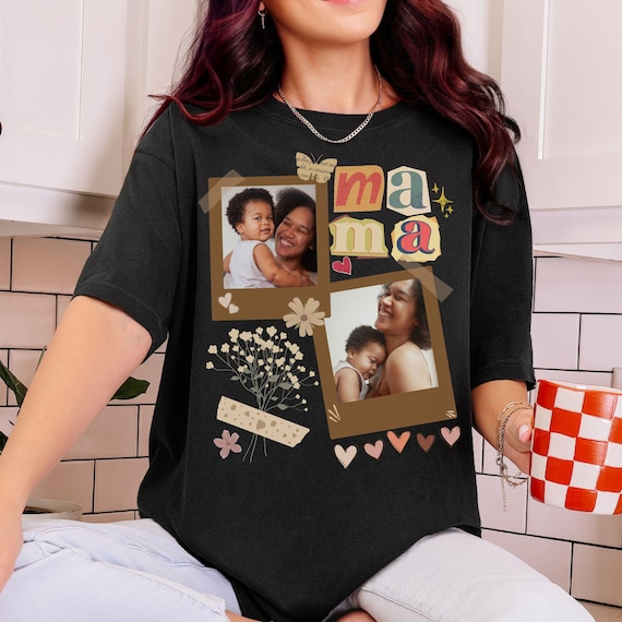 Scrapbook Style Mama Photo Frame Template | Editable Canva Picture Frame | Custom Photo Gift | Mother's Day Mama Digital Download PNG