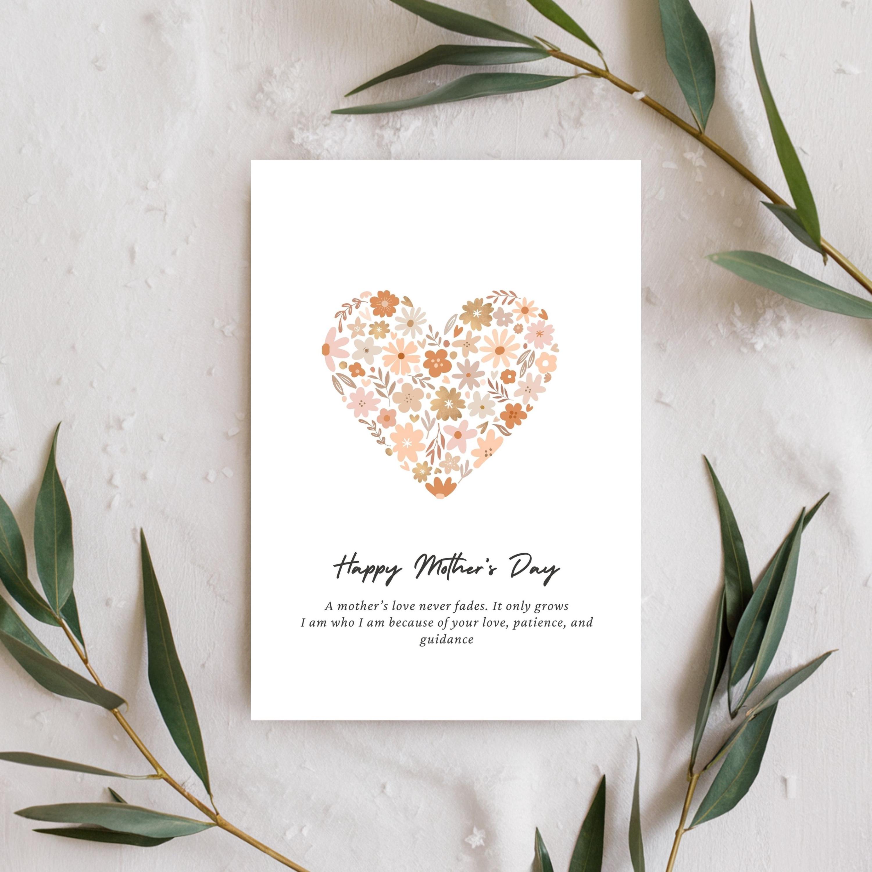 Printable Mother’s Day Card 5x7 PDF | Instant Download Mom Card ...