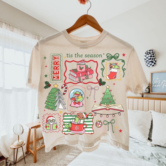 Bookish Christmas PNG, Book Lover Design Png, Holiday Digital Download PNG, Christmas Design Clipart