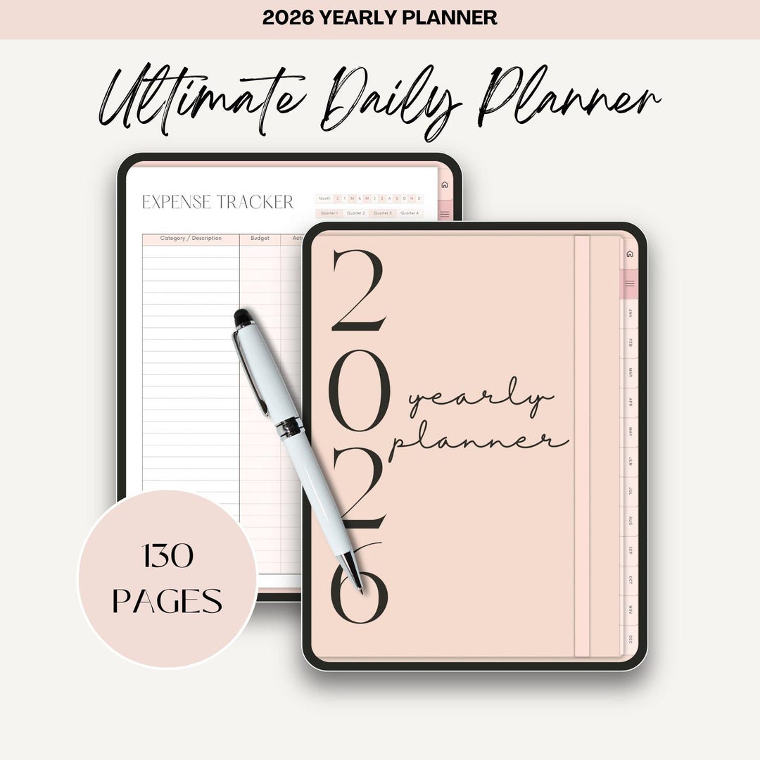 Stunning All In One Hyperlinked Planner image