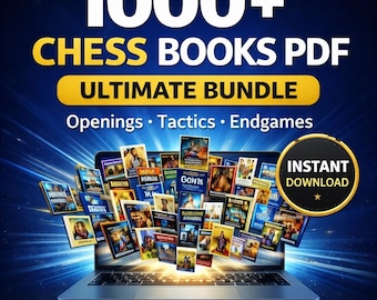 Über 1000 Schachbücher als PDF-Paket – Die komplette Schach-Meisterbibliothek 2026 (Eröffnungen, Taktiken, Strategien und Endspiele) – Sofort-Download