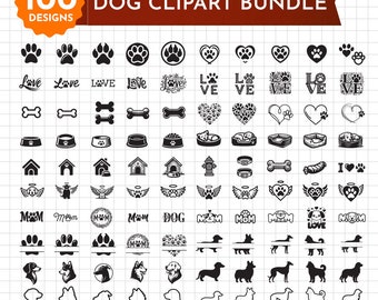 Dog clipart svg bundle Cricut dog cut files silhouette files dog paw svg file for cricut Dog SVG Cut Files for Cricut Dog SVG Bundle Pet Svg