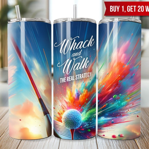 Funny Golf Tumbler Wrap, Golf Tumbler Wrap, Golf Lover Tumbler, Sublimation Design, Digital Download - Skinny 20oz Tumbler Wrap