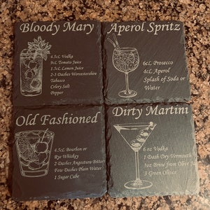 Cocktail Recipe Coasters