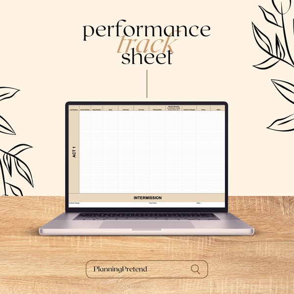 Performance Track Sheet