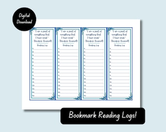 Printable Reading Log Bookmark: Homeschool Book Tracker (PDF & JPG Download)