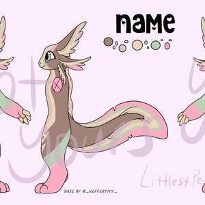 May include: A digital illustration of a light brown, pink and green axolotl with a long tail. The axolotl has large, feathery gills and a pink, heart-shaped nose. The illustration includes a colour palette with four colours: brown, light brown, light green and pink.