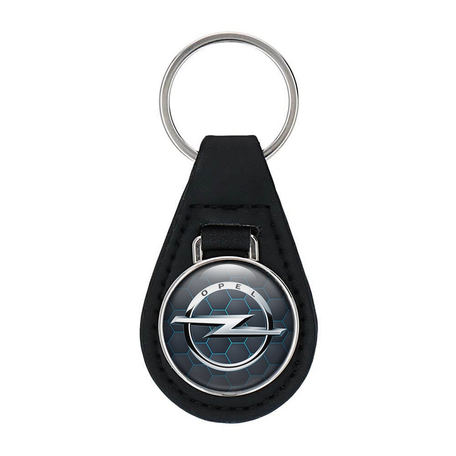 OPEL Schlüsselanhänger Schlüsselbund, CARBON Drehen Runden Metall Silber, Auto Logo
