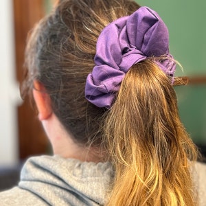 OVERSIZED Fluffy Scrunchie Set | Mix & Match Big Giant Scrunchies | Jumbo Rayon Warm Scrunchies | Large Satin Sunset Scrunchies