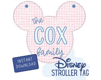 Mouse and Friends Pink Printable Stroller Tag - Perfect for Your ...