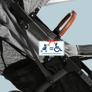 Blue Mouse Wheelchair Stroller Tag Printable Stroller Tag - Perfectfor Your Magical Vacation Digital Download