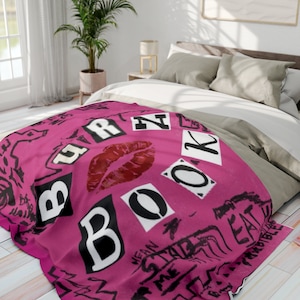 Mean Girls, Bedding, Mean Girls Burn Book Pink Plush Throw Blanket 5 X 70  Viral Tiktok