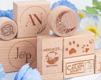 CUSTOM LOGO STAMP, Rubber stamp, Various sizes, Free ink pad, Custom any logo, Personalized business packaging stamps