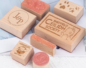 CUSTOM LOGO STAMP, Custom stamp design, free ink pad, Rubber stamps, Custom any logo, Personalized business packaging stamps, Various sizes