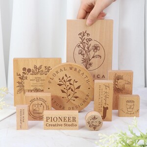 AANGEPASTE LOGOStempel, rubberen stempel, adresstempel, bedrijfsstempel, uniek en persoonlijk kunstcadeau