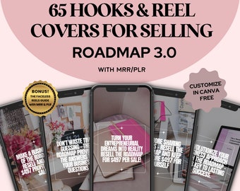 ROADMAP 3.0 Course 65 HOOKS & REEL Covers | Mrr Plr | Sell Roadmap Done for You Faceless Instagram Passive Income Dfy | Master Resell Rights