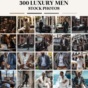 Puede incluir: Un collage de fotos que muestran a hombres en diferentes entornos, incluyendo calles de la ciudad, coches y barcos. Los hombres visten una variedad de ropa, incluyendo trajes, chaquetas y ropa casual. Las fotos son todas de alta calidad y profesionales, y capturan una sensación de lujo y sofisticación.