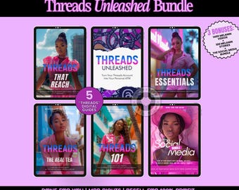 Threads Marketing Bundle: Melanin Reels, Ebooks (MRR/PLR)