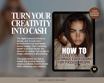 AI Image Collection Guide: MRR/PLR Resell Rights, Canva Template (Digital Download)