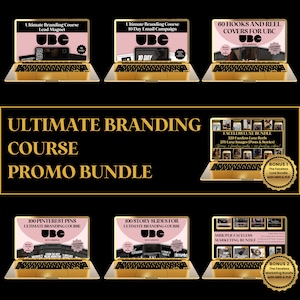 UBC Course PROMO Bundle mrr plr | Ultimate Branding Course Vault Master Resell Rights Digital Product | Done For You Canva Template Resale