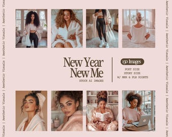 New Year Resolution Stock Photos Instagram MRR | Master Resell Rights New Year New Me Girl Boss Aesthetic Images Instagram Post Social Media