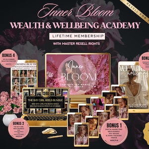 Inner Bloom MRR Women&#39;s Wealth & Wellbeing Academy Master Resell Rights Lifetime Membership Personal Development Inner Self Manifestation