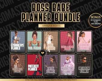 Boss Babe Planner Bundle: Social Media, E-commerce, Yoga (Digital Download)