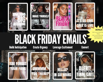 Black Friday Email Template Bundle: Canva, MRR