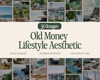 Old Money Photos | Luxury Lifestyle AI Images Old Money Aesthetic Stock Faceless Marketing Vintage Yacht Life Wealthy Rich MRR PLR Instagram