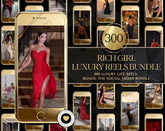 Rich Girl Luxe Reels: 300 Instagram Video Templates (MRR PLR)