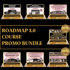 Bundle PROMO de cours FEUILLE DE ROUTE 3.0 Mrr Plr Roadmap Marketing Vault Master Droits de revente faits pour vous Réseaux sociaux Modèle Canva Revenu passif