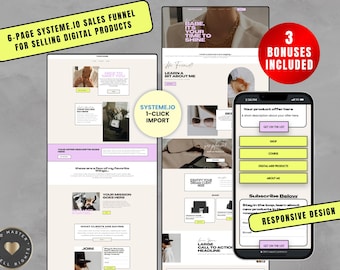 Systemeio Sales Funnel Template MRR Master Resell Rights DFY Systeme.io Template Website Digital Products Coach Mentor Course Landing Page