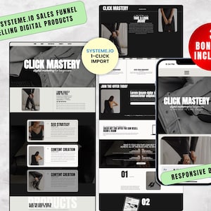 Systeme io Sales Funnel Template MRR Master Resell Rights DFY Systeme.io Template Website Digital Products Coach Mentor Course Landing Page