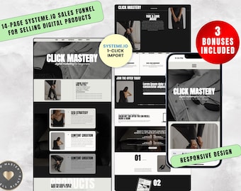 Systeme io Sales Funnel Template MRR Master Resell Rights DFY Systeme.io Template Website Digital Products Coach Mentor Course Landing Page